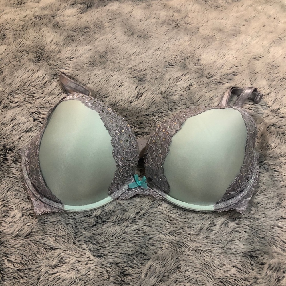 Victoria Secret Bra, Teal and Gray